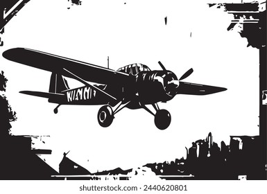 Vintage Sky Warriors Grunge Airplanes Texture
