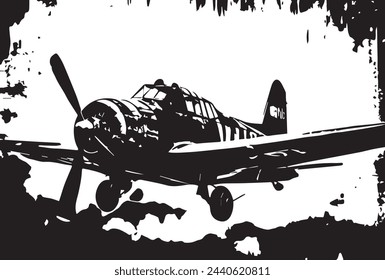 Vintage Sky Warriors Grunge Airplanes Texture