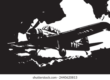 Vintage Sky Warriors Grunge Airplanes Texture