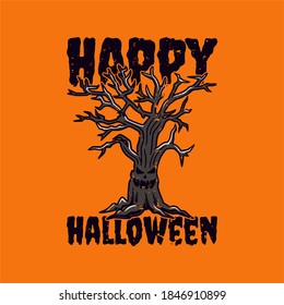 vintage slogan typography happy halloween for t shirt design
