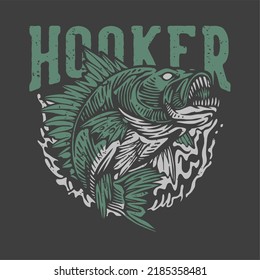 vintage slogan typography hooker for t shirt design