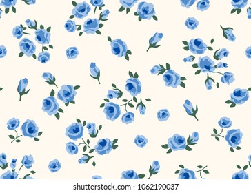 vintage small flowers seamless pattern