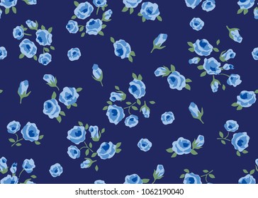 vintage small flowers seamless pattern