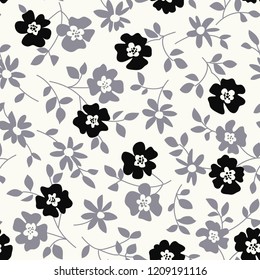 vintage small flowers seamless pattern.