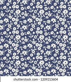 vintage small flowers seamless pattern.