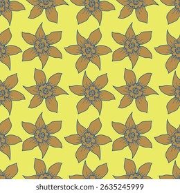 vintage small flowers seamless pattern