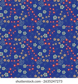 vintage small flowers seamless pattern