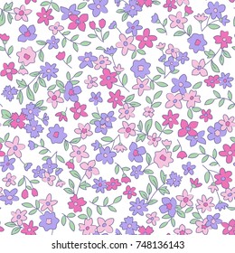 vintage small flowers seamless pattern