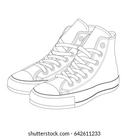 Line Drawing Sketch Soccer Football Shoe Stock Vector (Royalty Free ...