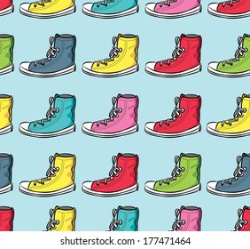 vintage sneakers background