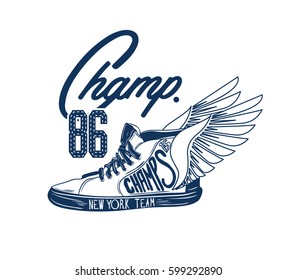 Vintage Sneakers with wings