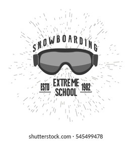 Vintage snowboarding or winter sports badge.
