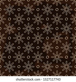 Vintage Snowflakes. Engraving. Seamless pattern of hand drawn linear hatching. Old paper.