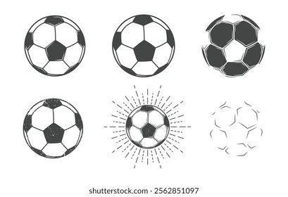 Vintage soccer ball silhouette, Football ball silhouette, Vintage football ball vectors, Vintage soccer ball vectors, Grunge football vectors