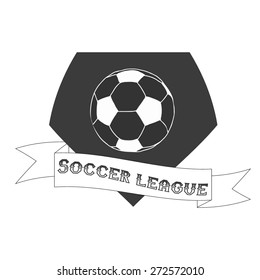 vintage  soccer emblem. Illustration of soccer label. Soccer Football Typography Badge Design Element. Soccer league vector 