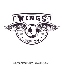 vintage soccer logo badge