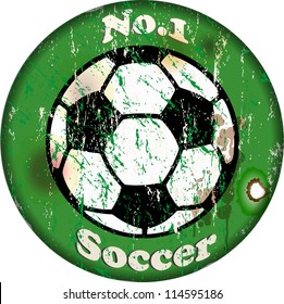 vintage soccer sign,design element, vector illustration, eps 10