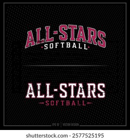 Vintage Softball, Sport, Sports Team, Team, Game, Player, All Stars, All-Star, Softball Team, Jersey