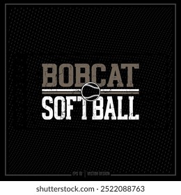 Vintage Softball, Softball, Team, Game, Ball, Sports Ball, Bobcat, Bobcat Softball, Player, Cat, Ball, Softball