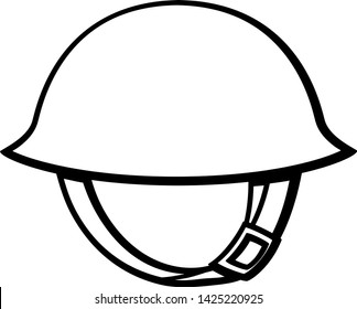 Vintage Soldier Helmet Straps Stock Vector (royalty Free) 1425220925 