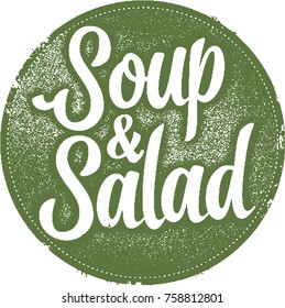 Vintage Soup and Salad Restaurant Stamp