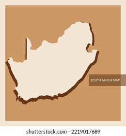 Vintage Of South Africa Map Vector