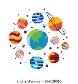 Vintage space and astronaut background