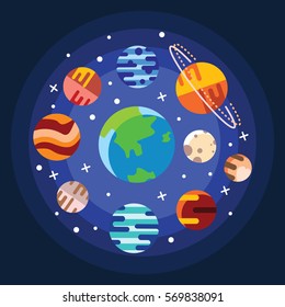 Vintage space and astronaut background