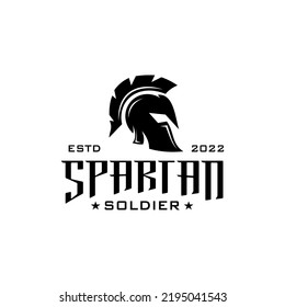 Vintage Spartan Soldier Logo Design