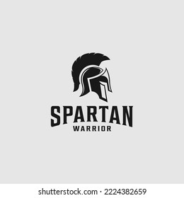 vintage spartan warrior logo design 1