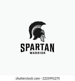 vintage spartan warrior logo design