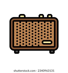 vintage speaker retro music color icon vector. vintage speaker retro music sign. isolated symbol illustration