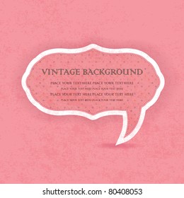 Vintage speech bubble frame design