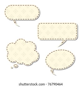 Vintage speech bubbles