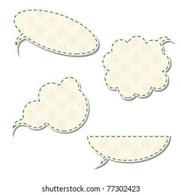 Vintage speech bubbles