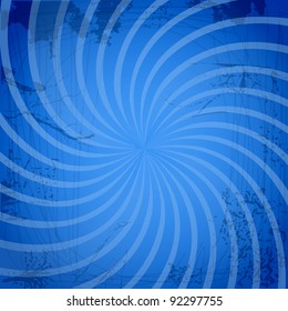 Vintage spiral blue background