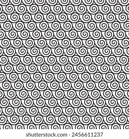 Vintage Spiral Swirls Decoration Pattern Background Vector Illustration