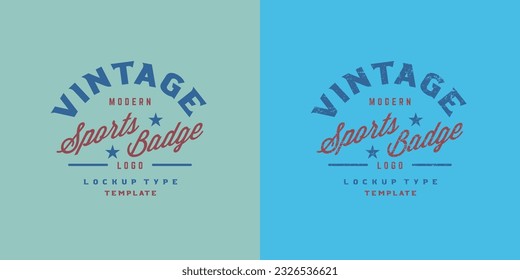 Vintage sport badge logo template