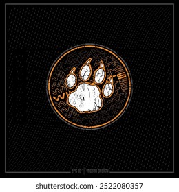 Vintage Esporte, Esporte aflito, Equipe, Jogo, Jogador, Paw Print, Paw Print vintage, Garra, Gato selvagem, Wildcat Esportes, Mascote