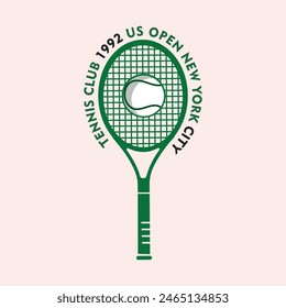 Vintage sport raquets logo tenis