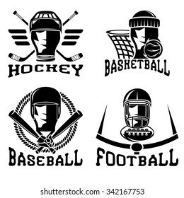 vintage sport vector labels set