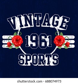 Vintage Sport vector T-shirt graphic design