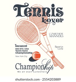 vintage sports. Boyes girls artwork. women's t shirt design. summer artwork. Tennis Ball. t shirt Design. sports graphic. tennis print Design. Graphic Design. tennis club. logo slogan graphic