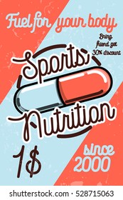 Vintage sports nutrition poster