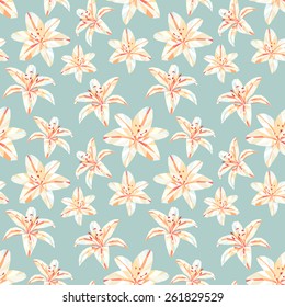 Vintage spring colorful polygon flower pattern