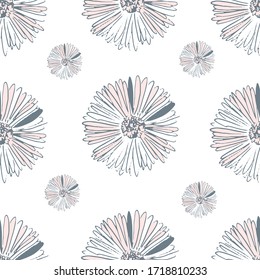 Vintage spring floral seamles pattern vector