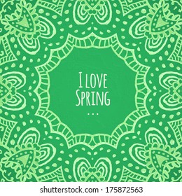 Vintage Spring ornament. Vector pattern