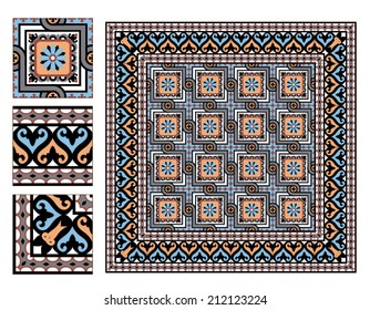 vintage square paving tiles with example