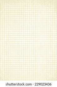 Vintage squared paper sheet vector background 