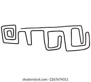 Vintage squiggle elements, great design for any purposes.